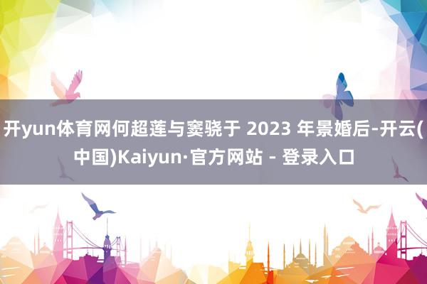 开yun体育网何超莲与窦骁于 2023 年景婚后-开云(中国)Kaiyun·官方网站 - 登录入口