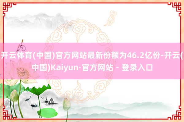 开云体育(中国)官方网站最新份额为46.2亿份-开云(中国)Kaiyun·官方网站 - 登录入口