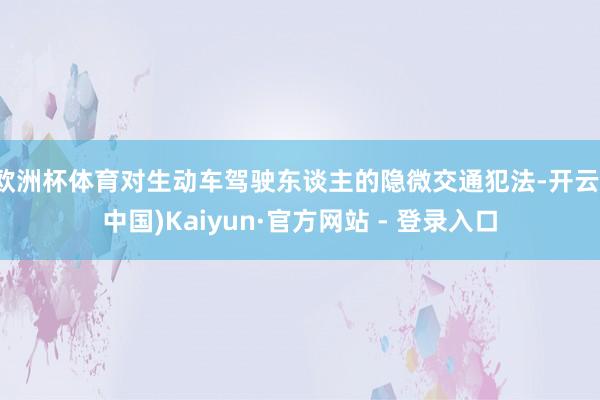 欧洲杯体育对生动车驾驶东谈主的隐微交通犯法-开云(中国)Kaiyun·官方网站 - 登录入口