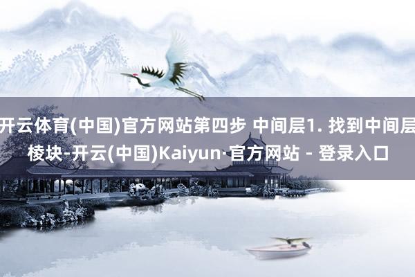 开云体育(中国)官方网站第四步 中间层1. 找到中间层棱块-开云(中国)Kaiyun·官方网站 - 登录入口
