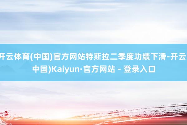 开云体育(中国)官方网站特斯拉二季度功绩下滑-开云(中国)Kaiyun·官方网站 - 登录入口
