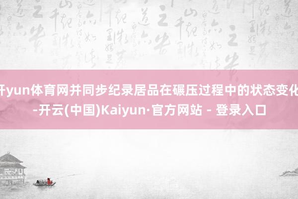 开yun体育网并同步纪录居品在碾压过程中的状态变化 -开云(中国)Kaiyun·官方网站 - 登录入口