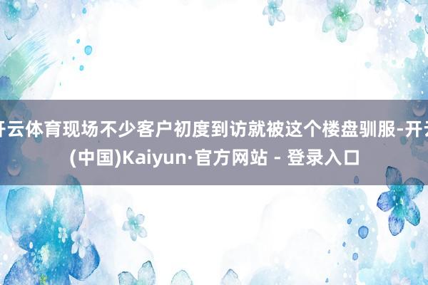开云体育现场不少客户初度到访就被这个楼盘驯服-开云(中国)Kaiyun·官方网站 - 登录入口
