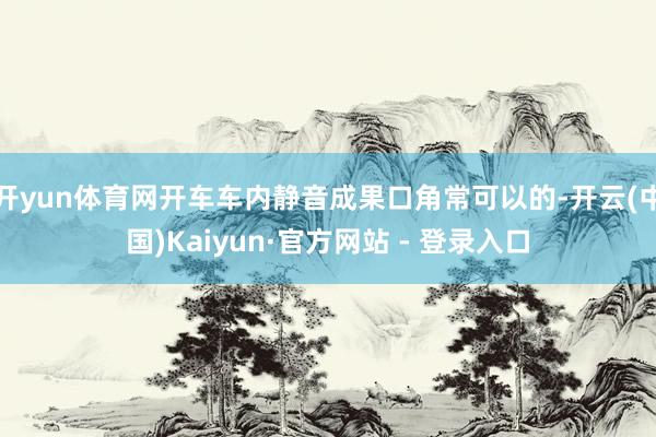 开yun体育网开车车内静音成果口角常可以的-开云(中国)Kaiyun·官方网站 - 登录入口