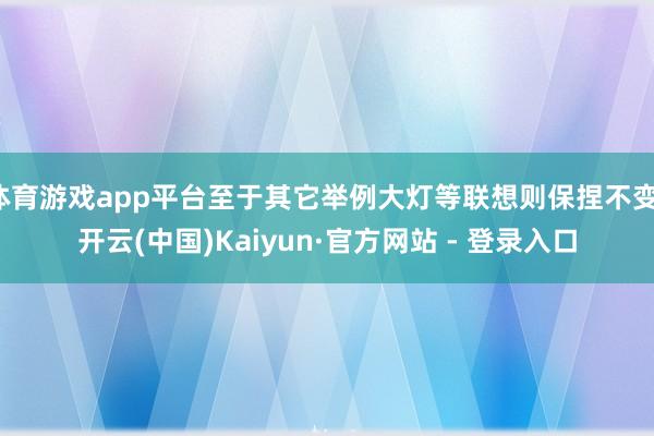 体育游戏app平台至于其它举例大灯等联想则保捏不变-开云(中国)Kaiyun·官方网站 - 登录入口