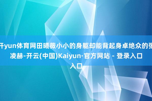 开yun体育网田曦薇小小的身躯却能背起身卓绝众的张凌赫-开云(中国)Kaiyun·官方网站 - 登录入口