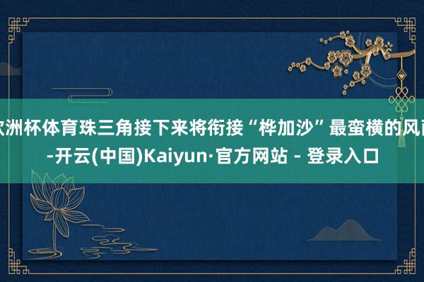 欧洲杯体育珠三角接下来将衔接“桦加沙”最蛮横的风雨-开云(中国)Kaiyun·官方网站 - 登录入口