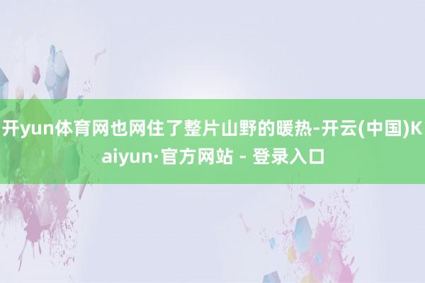开yun体育网也网住了整片山野的暖热-开云(中国)Kaiyun·官方网站 - 登录入口
