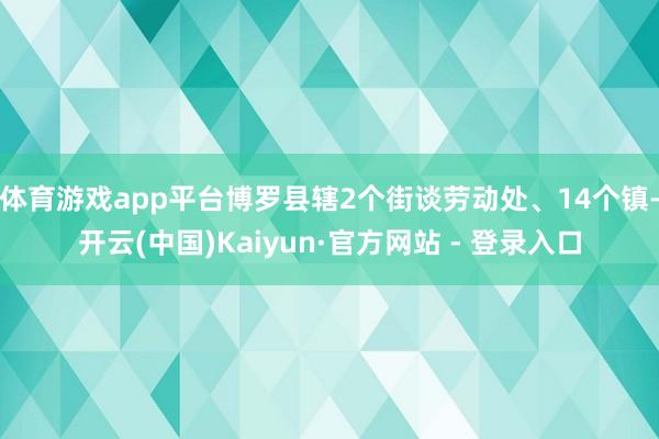 体育游戏app平台博罗县辖2个街谈劳动处、14个镇-开云(中国)Kaiyun·官方网站 - 登录入口