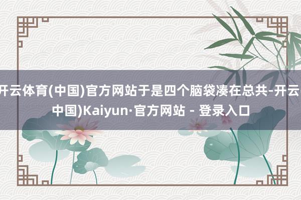 开云体育(中国)官方网站于是四个脑袋凑在总共-开云(中国)Kaiyun·官方网站 - 登录入口